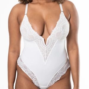 HeyShape thong bodysuit in white lace